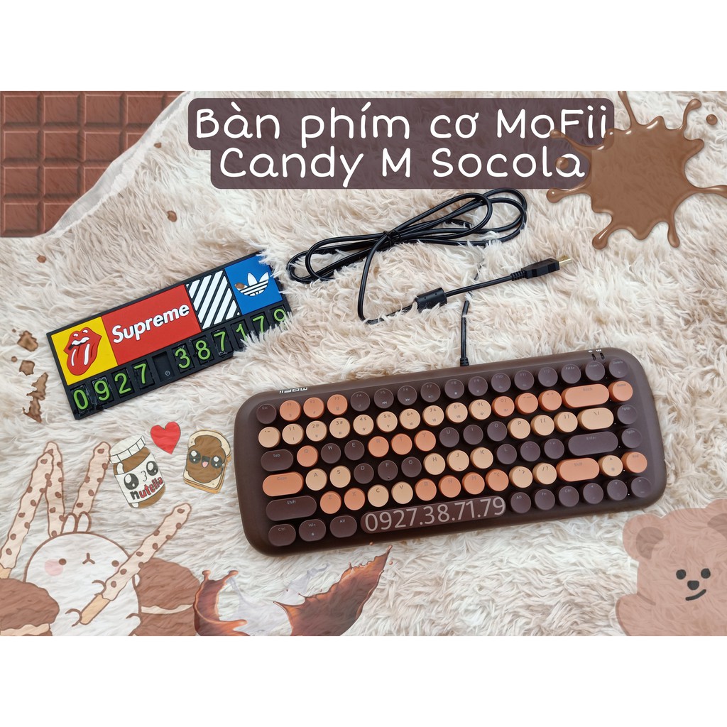 (CÓ SẴN) Bàn phím cơ cao cấp MoFii Candy M siêu đẹp - Có đèn Led điều chỉnh được 20 chế độ Led