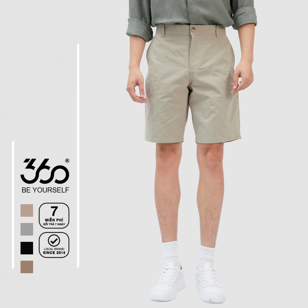 Quần short vải khaki thương hiệu thời trang nam 360Boutique - QSKTK309