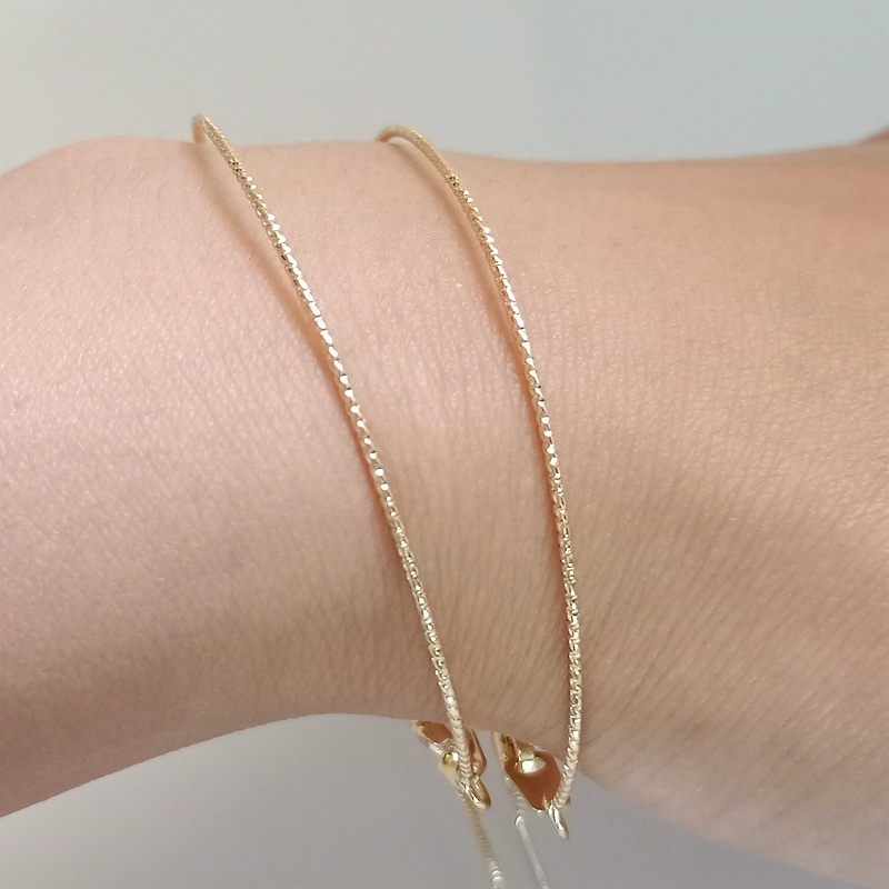 Vòng tay Vòng Đeo Tay Có Thể Điều Chỉnh Nâng Cấp Bằng Đồng 14K Màu Vàng Kim Hình Hoa Có Thể Điều Chỉnh Được