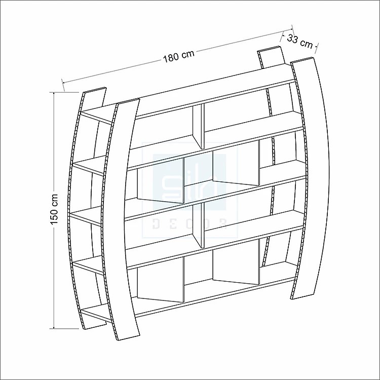 Kệ Gỗ Hiện Đại SIB Decor Với Thiết Kế Hình Cung Tròn Độc Đáo, Sáng Tạo