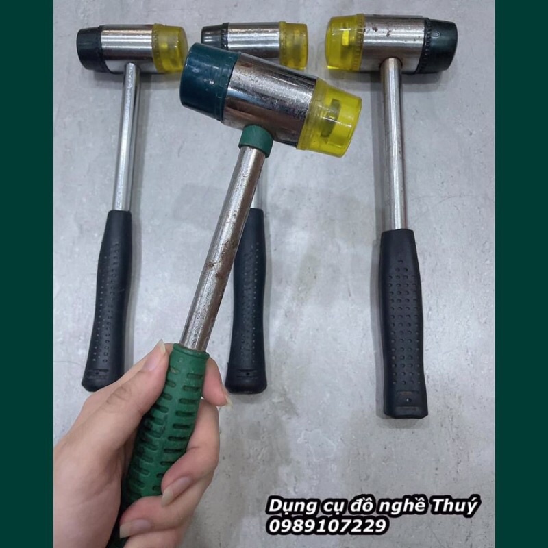 BÚA CAO SU 2 ĐẦU LẮP RÁP CÁN KIM LOẠI  LOẠI NHỎ 200MM - HÀNG NHẬP