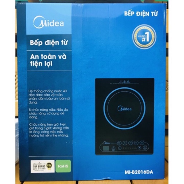 [Chính Hãng]Bếp từ Midea MI-B2016DA ( tặng kèm nồi lẩu )- BH 13 tháng