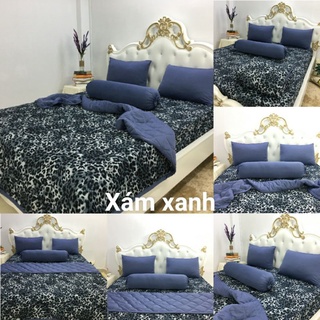Bộ Full Mền Drap Thun Phối Beo 5 Món
