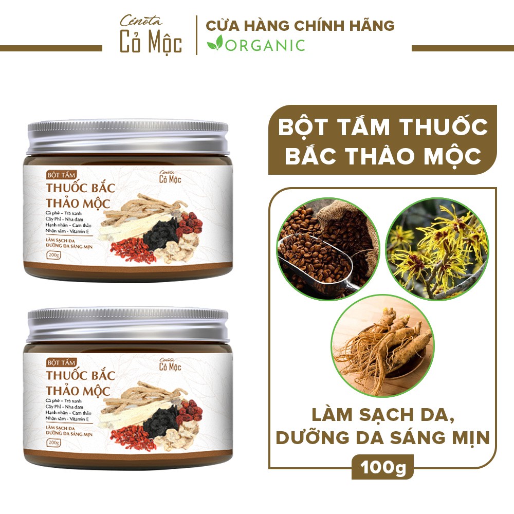 Bột Tắm Thảo Mộc Cenota Cỏ Mộc Làm Sạch Da, Dưỡng Da Sáng Mụn 200g