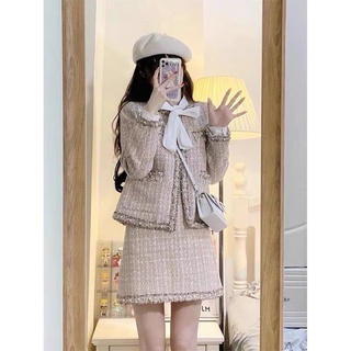 SET DẠ TWEED ĐÍNH VIỀN CƯỜM