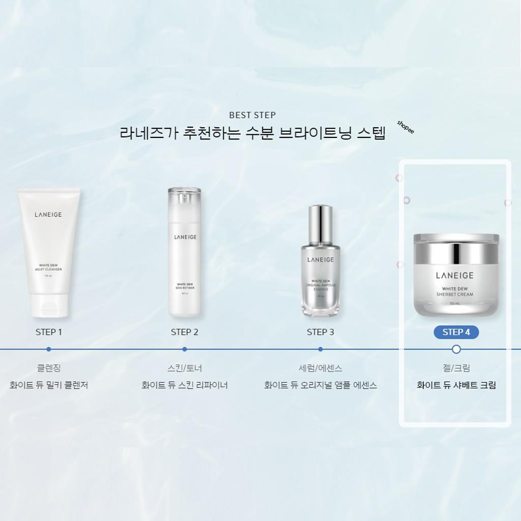 [LANEIGE.Korea] Kem Dưỡng Trắng Da White Dew Sherbet Cream 50ML