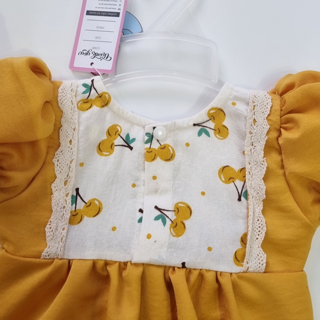 Set bodysuit cho bé gái sơ sinh kèm nón và tất cho bé MINTSCLOSET Mint's Closet cherry bé sơ sinh 1 2 tuổi - BS6118