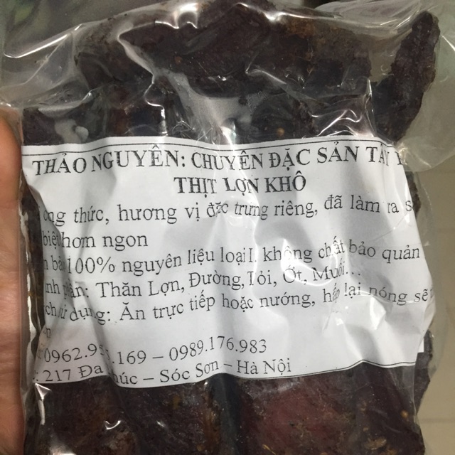 Thịt Lợn Khô Gác Bếp ( gói 0,5kg)