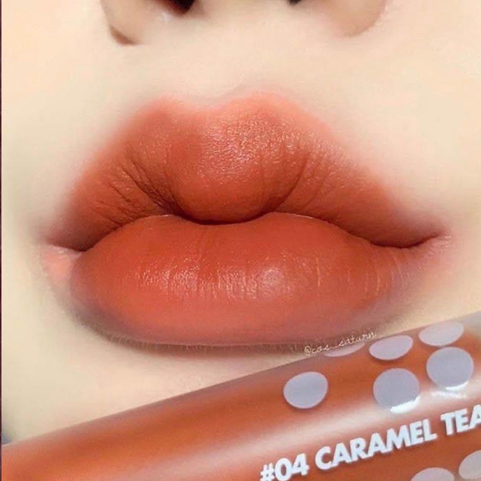 Son kem Romand Milk Tea velvet tint 04 CARAMEN TEA - cam gạch. 06 JASMINE TEA-đỏ cam trầm