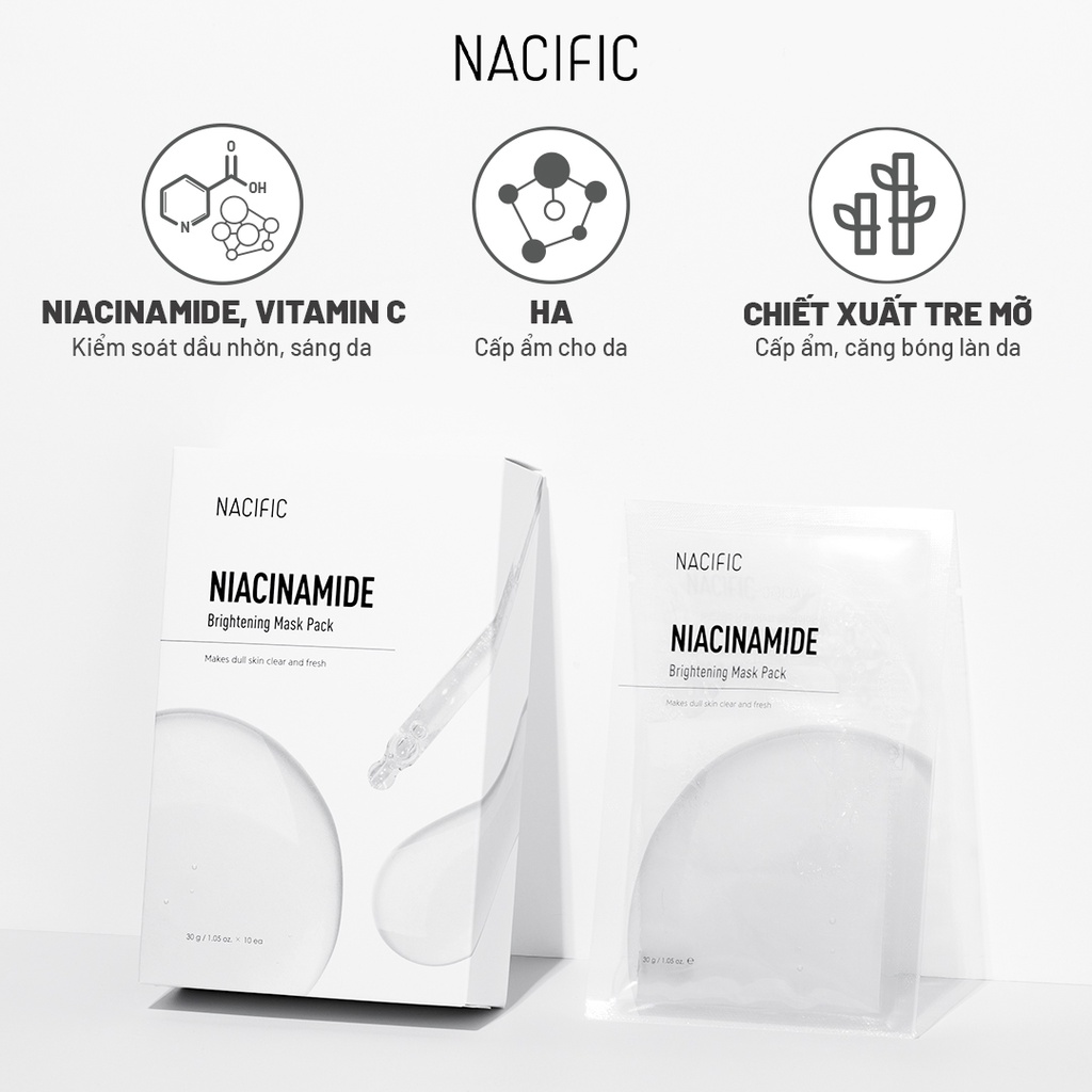 Mặt nạ dưỡng sáng da Nacific Niacinamide Brightening Mask Pack 30g