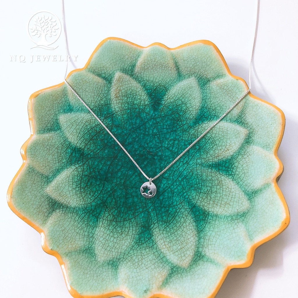 Dây chuyền bạc mặt 2 ngôi sao - NQ Jewelry