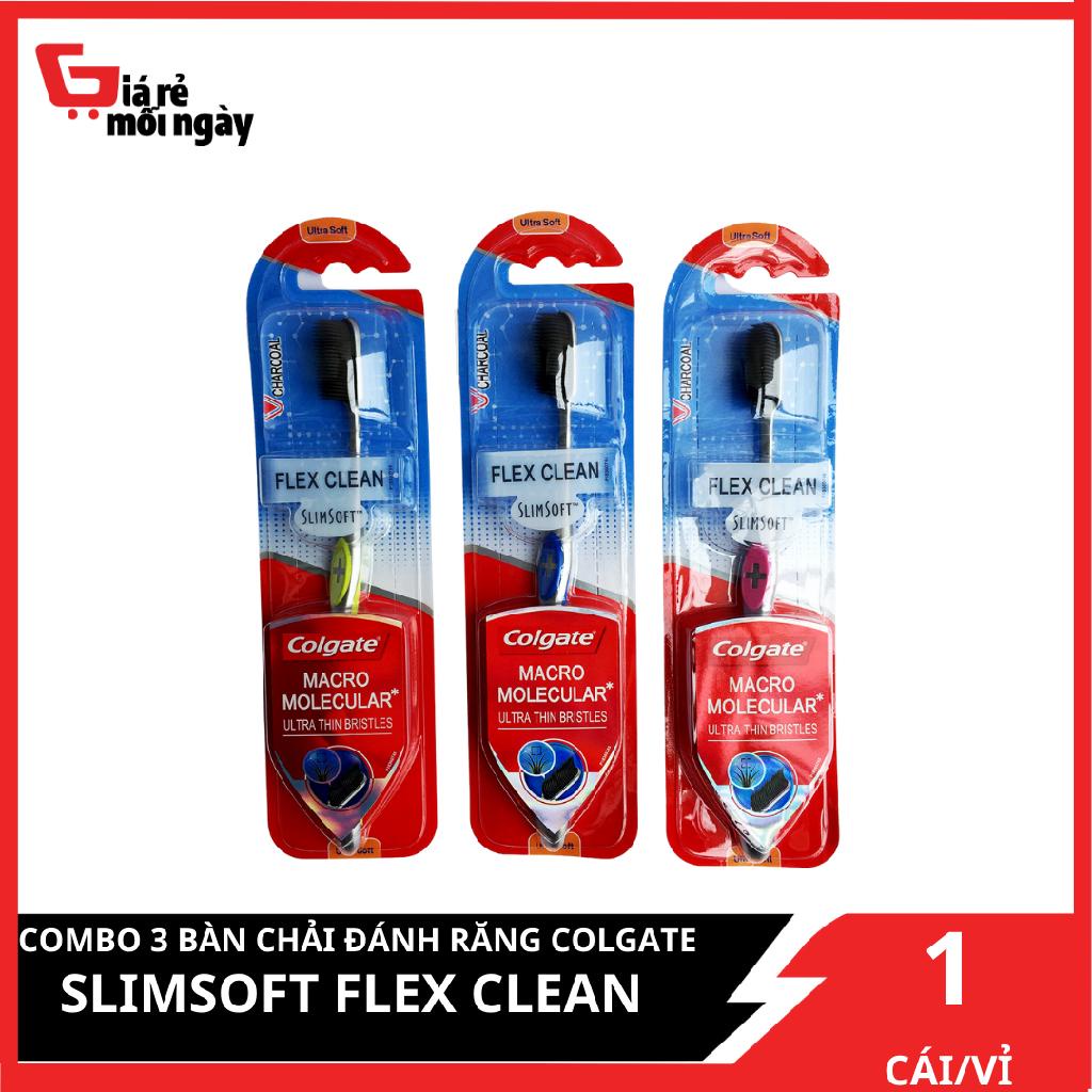 Combo 3 Bàn Chải Đánh Răng Colgate SlimSoft Flex Clean