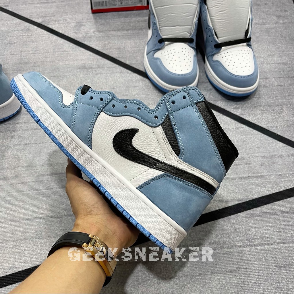 [GeekSneaker] Giày Jordan 1 Retro White University Blue - Phiên bản tiêu chuẩn | BigBuy360 - bigbuy360.vn