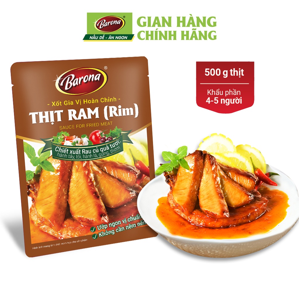 Gia Vị Thịt Ram (Rim) Barona 80g ướp ngon chuẩn vị không cần nêm nếm