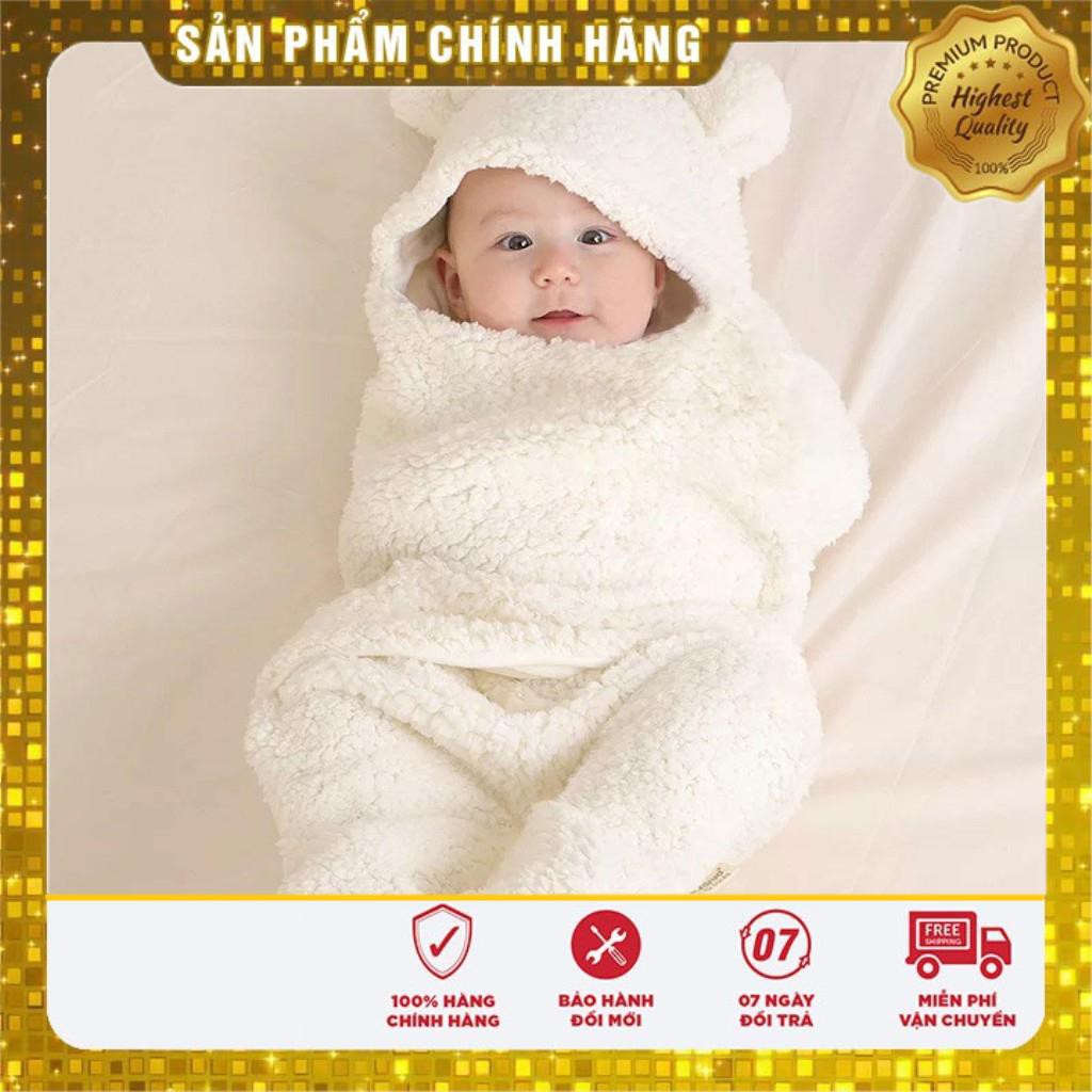 [Giảm 50%] Chăn quấn lông cừu ủ kén Baby Blanket hình thú cao cấp cho bé yêu