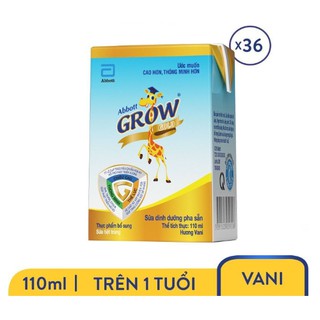 Thùng 36 hộp Sữa nước Abbott Grow Gold 110ml