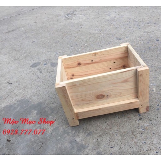 Chậu gỗ trồng cây D40*R25*C24