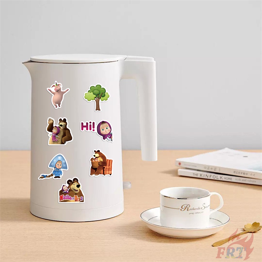 ❉ Hình Dán Dòng Masha and the Bear Series 01 ❉ Bộ 50 Sticker Chống Thấm Nước Họa Tiết Doodle Hợp Thời Trang