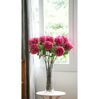 Hoa lụa 🌸|  Mẫu đơn đại đoá với sắc hồng quyến rũ