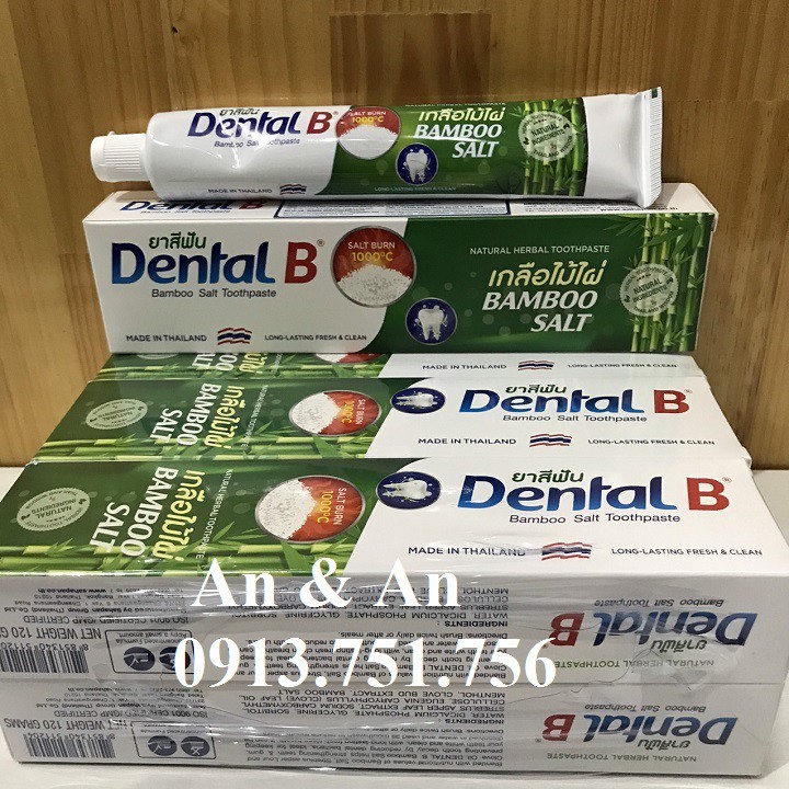 Kem đánh răng Thảo Dược Muối Tre Dental B Thái Lan (120g)
