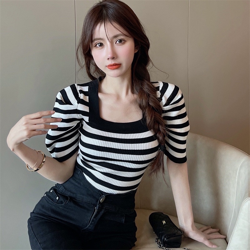 ÁO LEN TAY PHỒNG CỔ VUÔNG