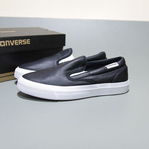 Giày Converse slip-on thấp cổ da đen CTDD14