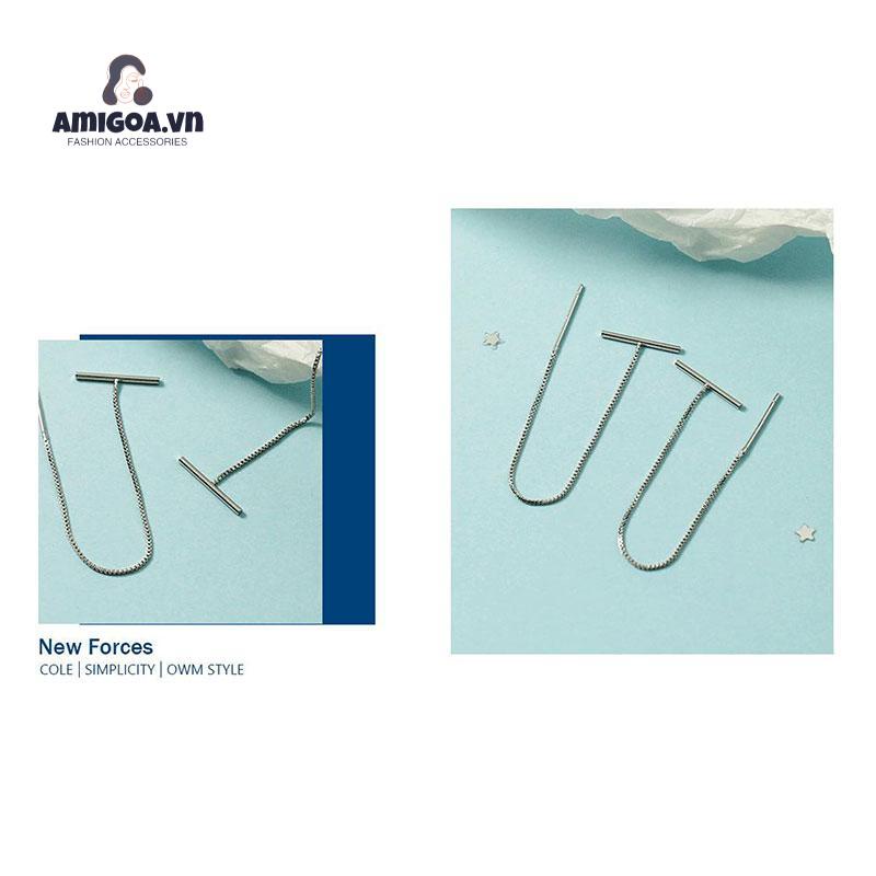 Bông Tai Dáng Dài Thiết Kế Đơn Giản Thời Trang