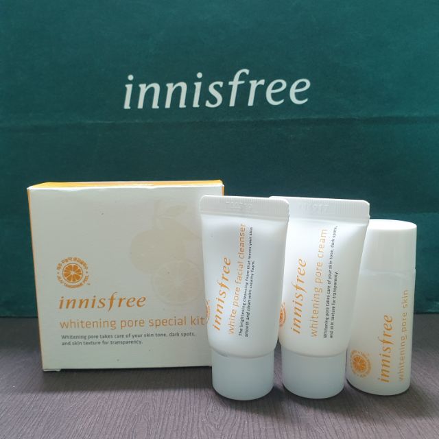 ( date 2022 ) Bộ sản phẩm dưỡng trắng da Innisfree Whitening Pore Special kit