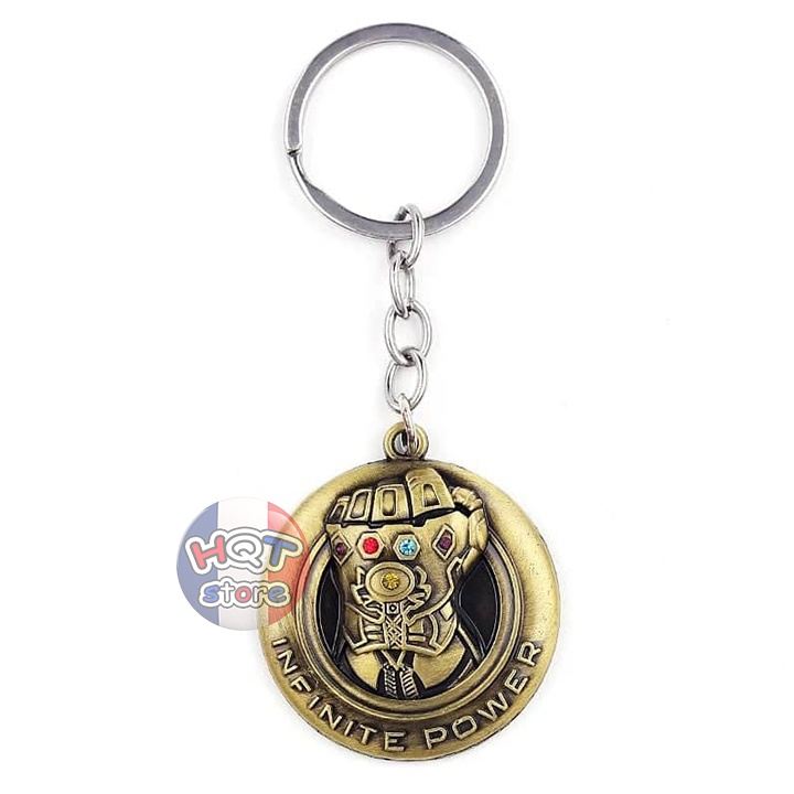 Móc khóa Logo Găng Tay Vô Cực Thanos Marvel Avengers Infinity Gauntlet Infinity War