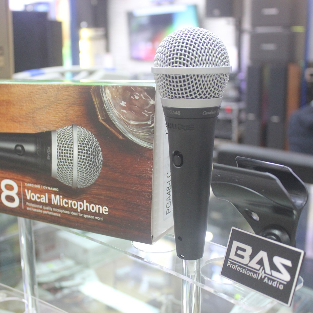 Shure PGA48-LC, Micro karaoke, mic karaoke có dây cầm tay, hàng chính hãng bảo hành 12 tháng