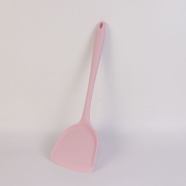 Xẻng silicone siêu dày  chịu nhiệt chống dính nấu ăn, xẻng chiên xào lật thức ăn cán dài - THEA