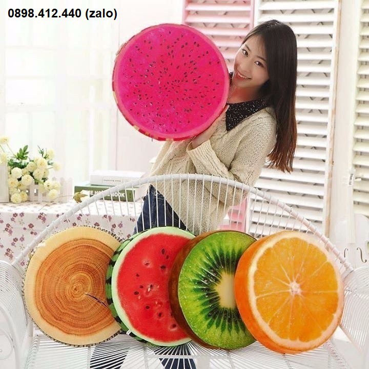 nệm ngồi bệt - nệm lót ngồi trái cây 3d