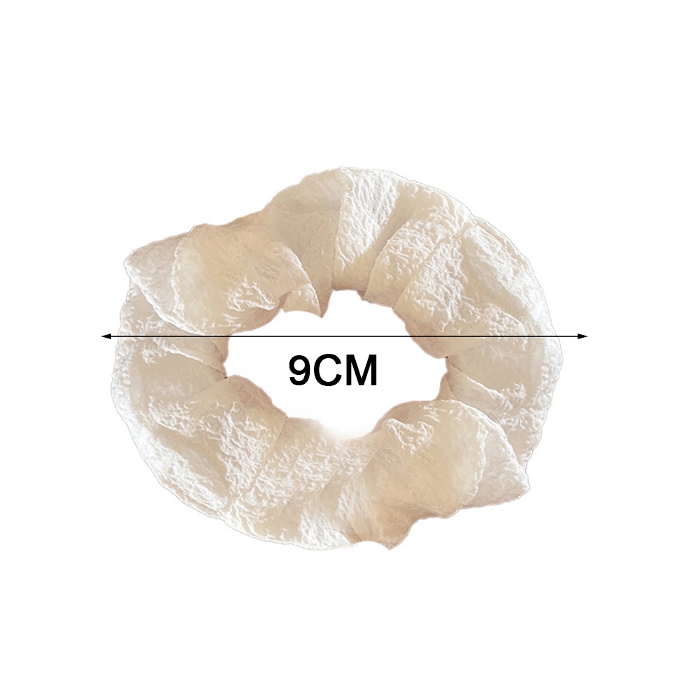 Dây Cột Tóc Co Giãn Màu Trơn Xếp Ly Thời Trang Mùa Hè Cho Nữ