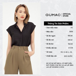 Áo kiểu nữ sách nách GUMAC from rộng công sở AB578
