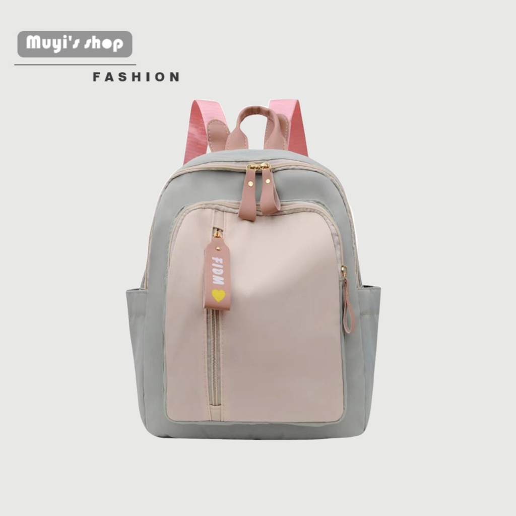 Ba Lô oxford Sức Chứa Lớn Màu Sắc Tương Phản Phong Cách Hàn Quốc Cho Nữ