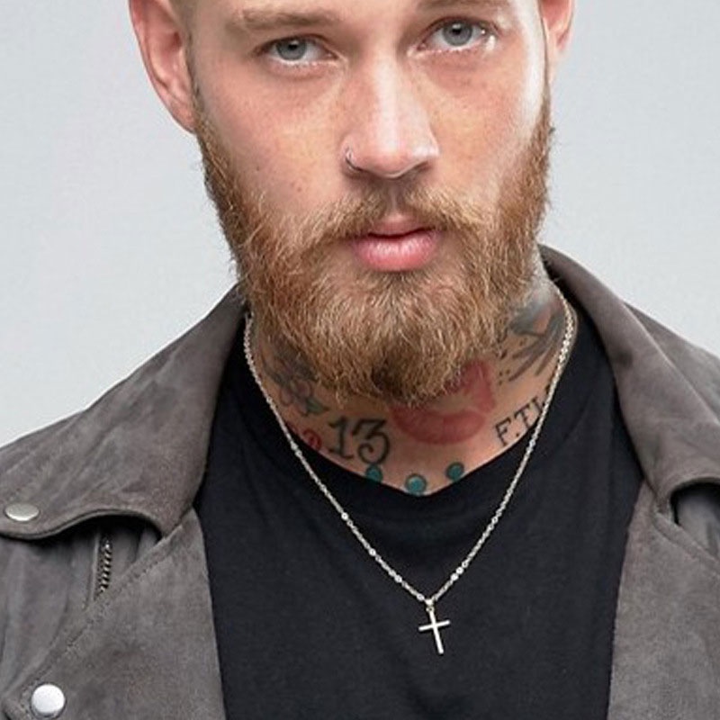 Vòng cổ chuyền chữ thập bằng thép titan phong cách đơn giản cho nam và nữ