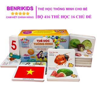 Bộ Thẻ Học Flashcards Cho Bé 416 Thẻ-16 Chủ Đề Song Ngữ Anh Việt Bibo