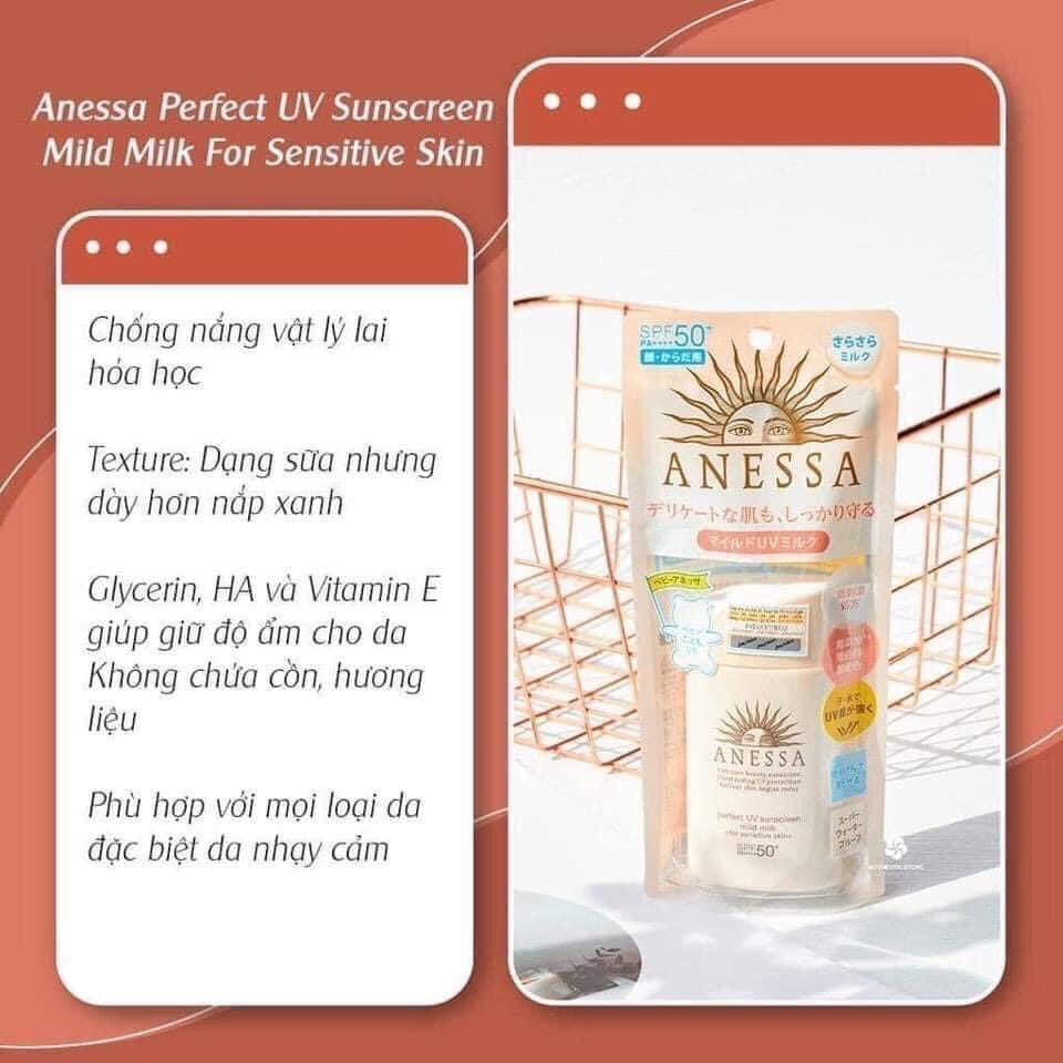 Kem Chống Nắng Anessa Perfect UV Sunscreen Mild Milk SPF50+ PA++++ 60ml