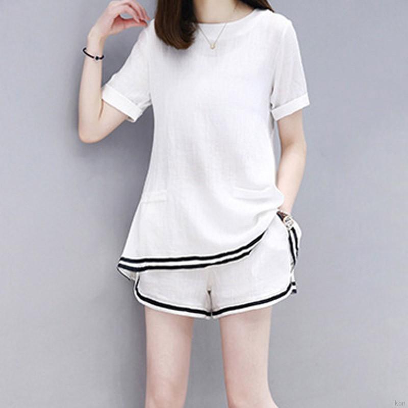 Đồ bộ ngắn vải cotton thoáng mát trẻ trung và thời trang cho nữ