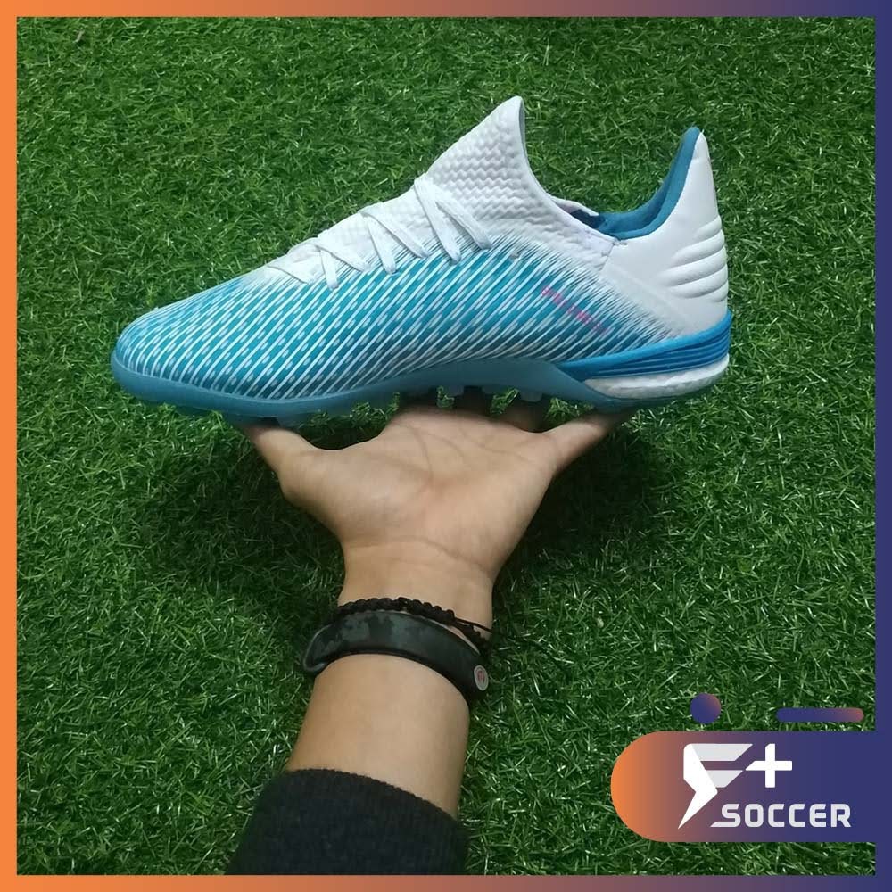 Phiên bản R chuẩn - Giày đá bóng adidas X19.1 TF màu xanh đế cao su sân cỏ nhân tạo
