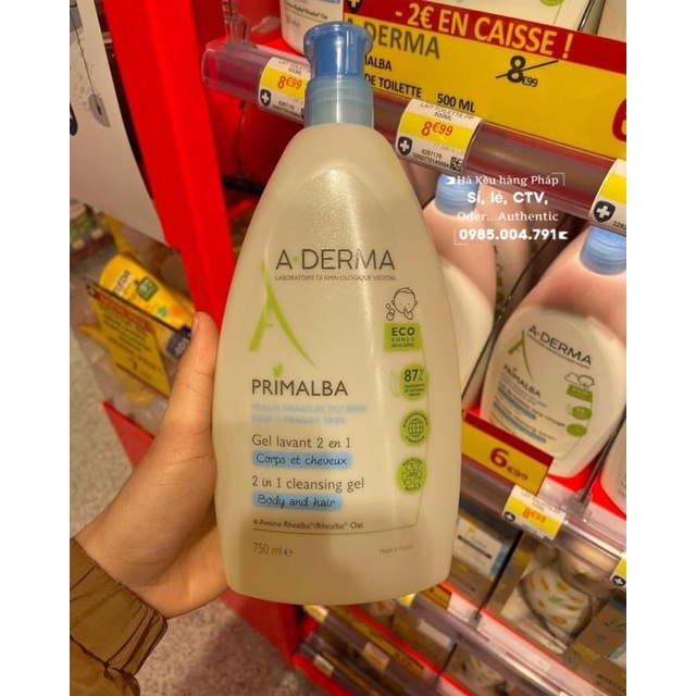 Sữa tắm gội Aderma bebe cho bé