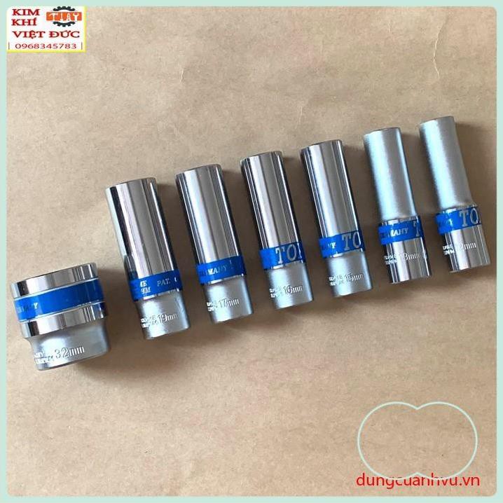 Đầu khẩu dài TOP đầu 1 phần 2 các cỡ 12/13/15/16/17/19/32 mm