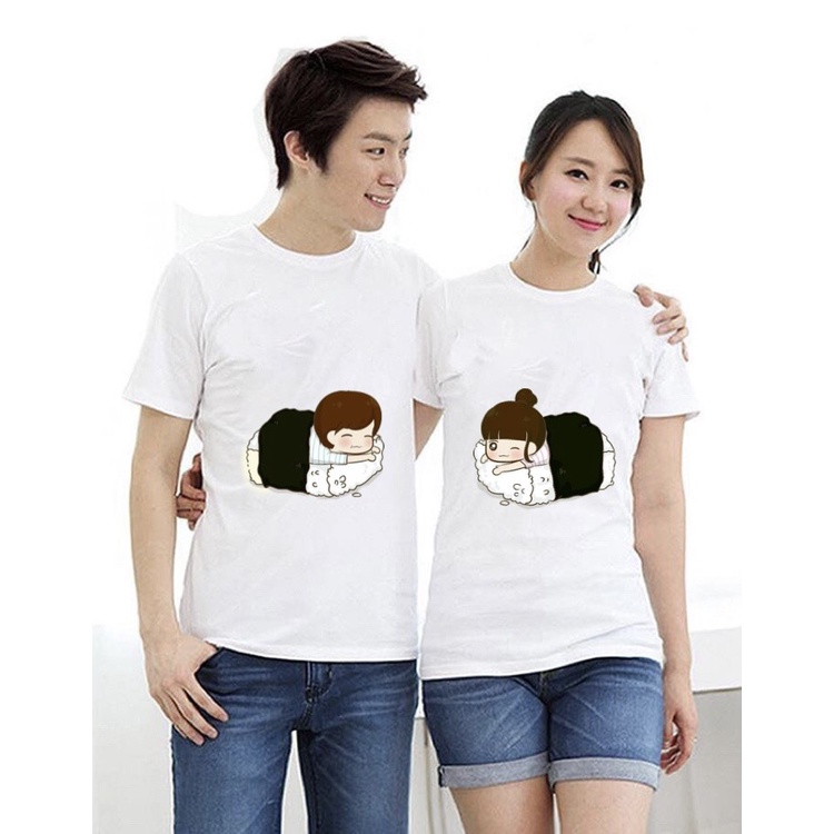 áo thun cặp đôi dễ thương cục sushi