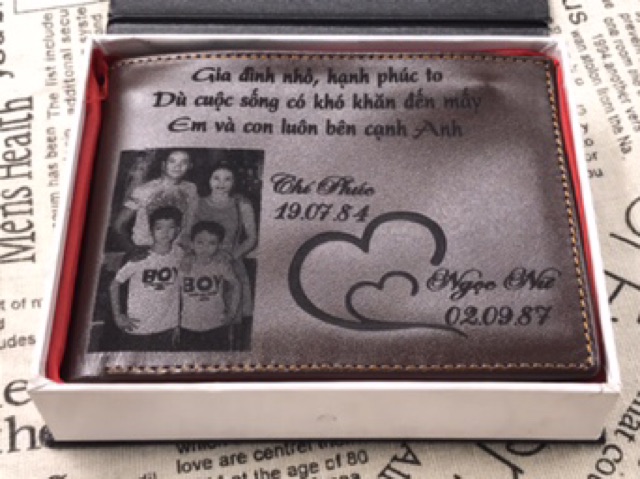 Ví da bò khắc tên hình ảnh theo yêu cầu - Quà tặng | BigBuy360 - bigbuy360.vn