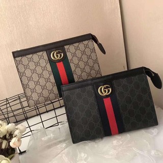 Ví da kẹp nách, túi da cao cấp họa tiết sắc nét logo kim loại ánh vàng cao cấp