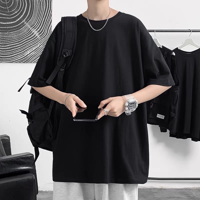 Áo thun trơn chất cotton sịn tay lỡ CoolZ phông Unisex nam nữ Cotton oversize form rộng phong cách Hiphop CZ063