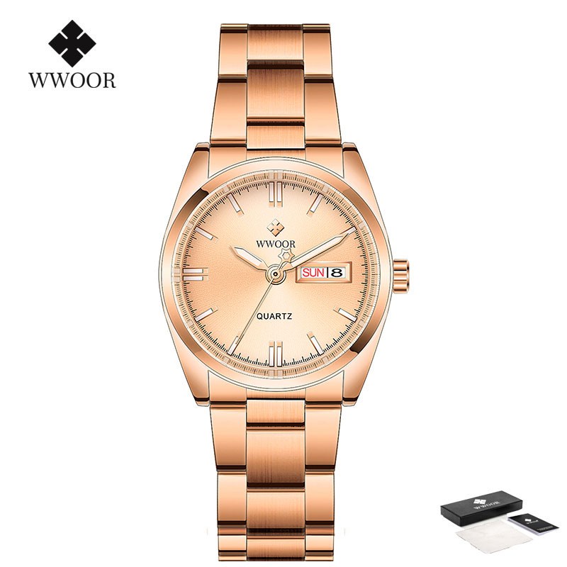 Đồng Hồ Quartz Wwoor Kiểu Dáng Sang Trọng 8804