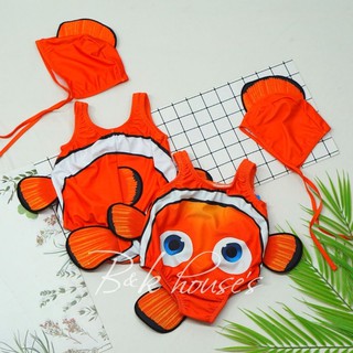 Đồ Bơi Baby Liền Mảnh + Nón Cá Nemo