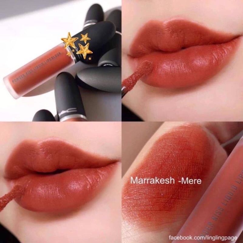 Son kem MAC powder kiss liquid lipcolour màu 982 Marrakesh mere