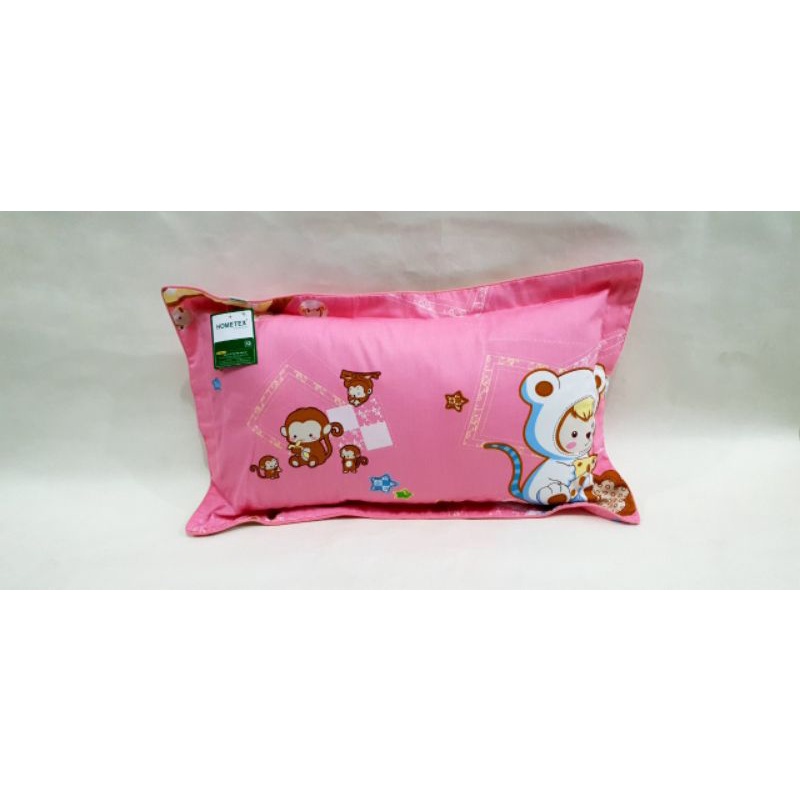 Áo gối đầu cho bé có bèo cotton hoa Hometex, Vỏ gối trẻ em (30x40,30x50)
